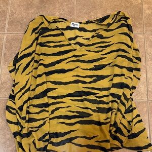 Show Me Your MuMu Yellow and Black Tiger Stripe Coverup